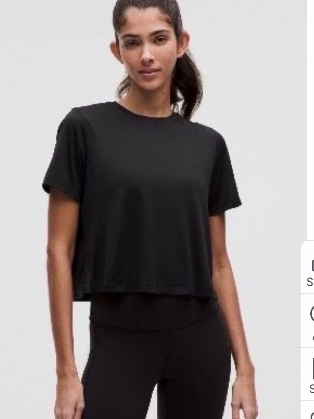 lululemon athletica ultralight waist length Short-Sleeve t shirt